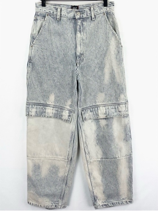 BDG Denim - BDG Bleach-Effect Striped High-Waist Workwear Pants